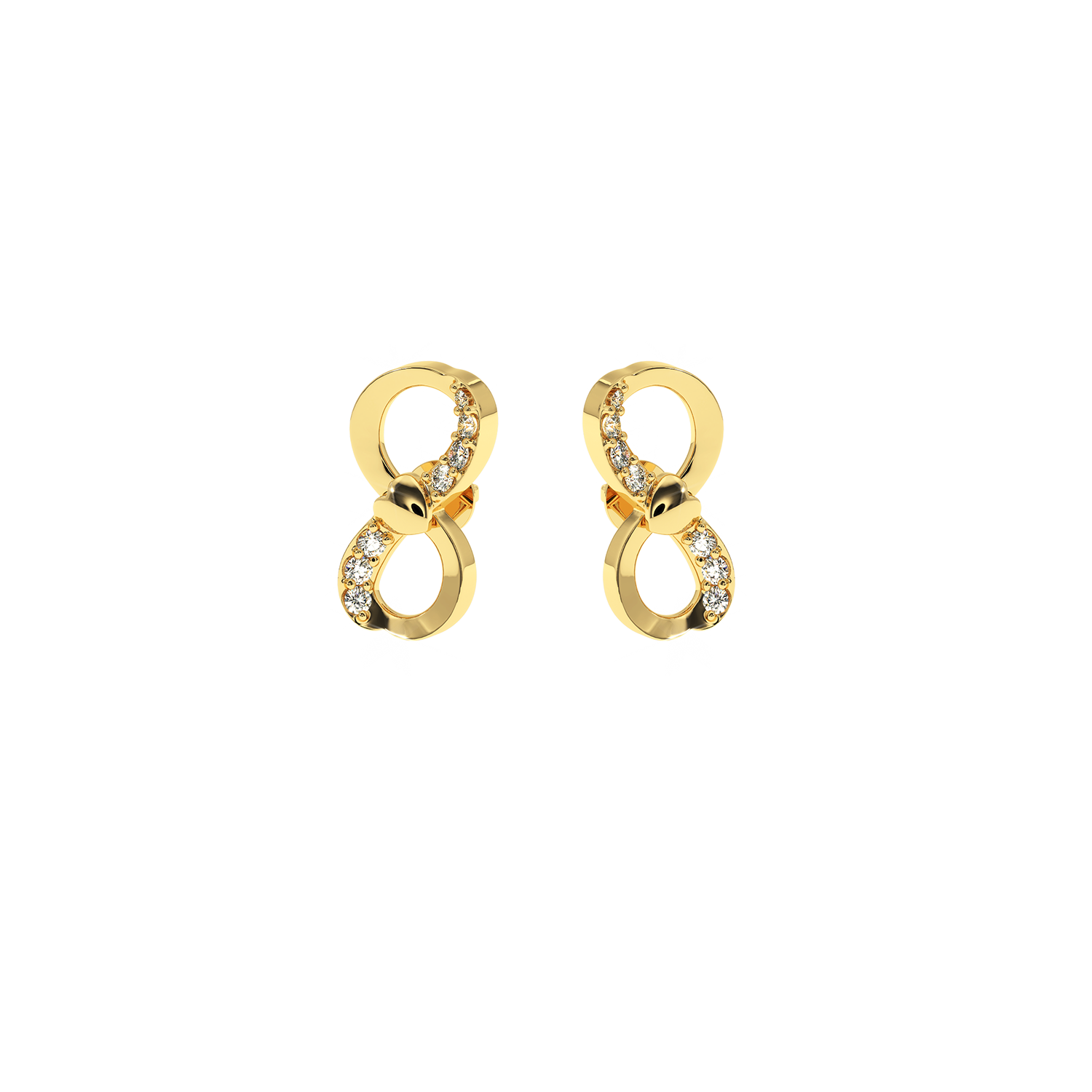 0.13 CT Infinity Loop Lab Diamond Earrings | Chic Gift Idea